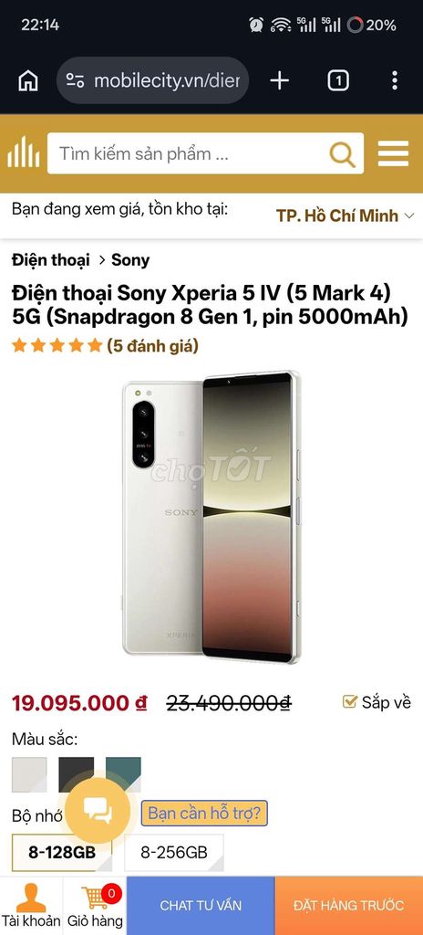 Sony 5 mark 4 zin đẹp. Mua bán Điện thoại tại Quận Tân Bình Tp Hồ Chí Minh được đăng bởi LEVI hình 1