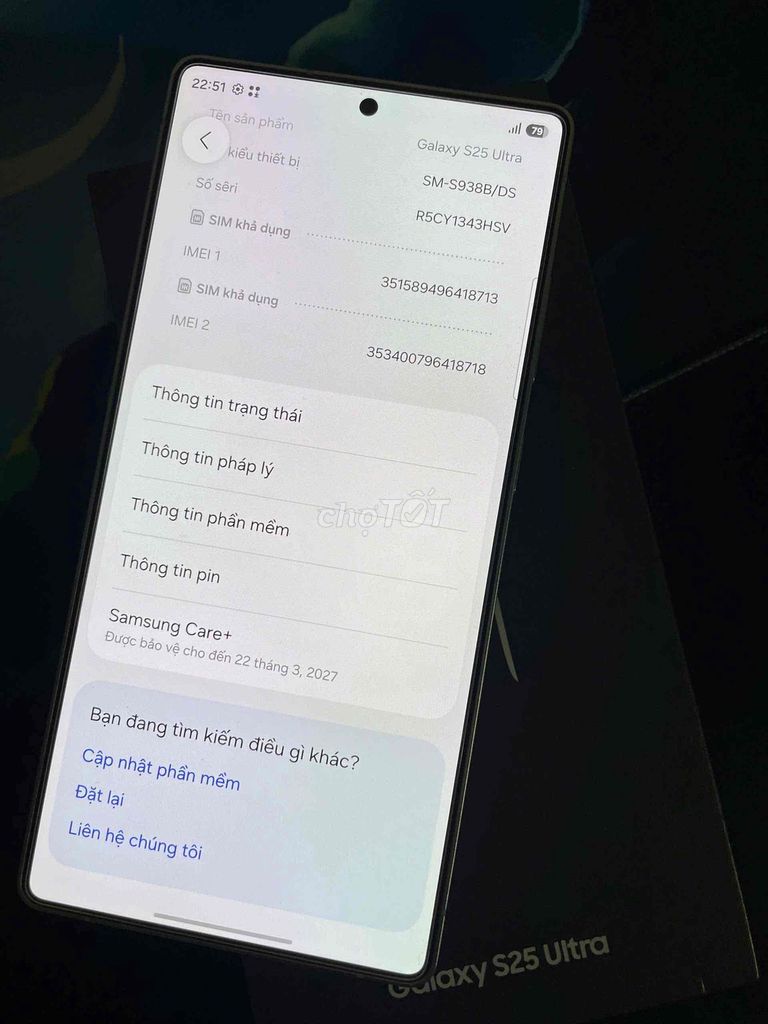 Samsung Galaxy S25 Ultra 12GB 256GB Bạc. Mua bán Điện thoại tại Thành phố Thủ Đức Tp Hồ Chí Minh được đăng bởi đỗ huy hình 1