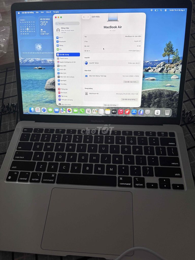 MacBook Air M1 - Thiết kế đẹp, Hiệu năng cao. Mua bán Laptop tại Quận Bình Thạnh Tp Hồ Chí Minh được đăng bởi Trâm Anh hình 1