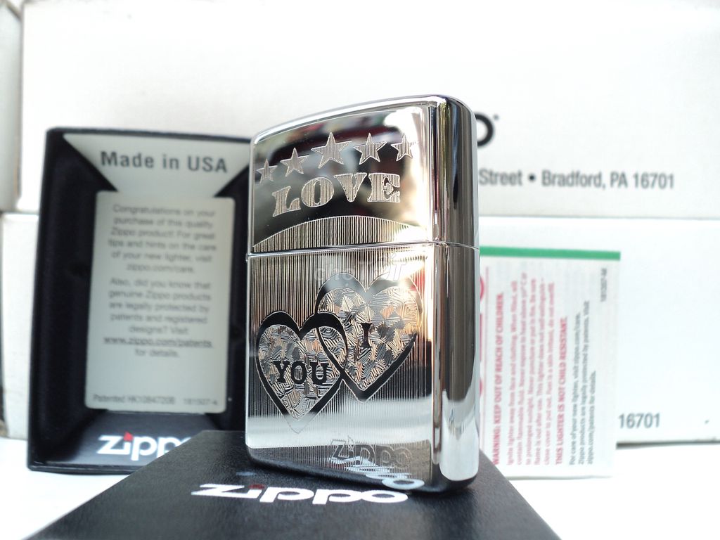 Zippo MỸ, Hiếm, zin a - z / 5 SAO ' I LOVE YOU