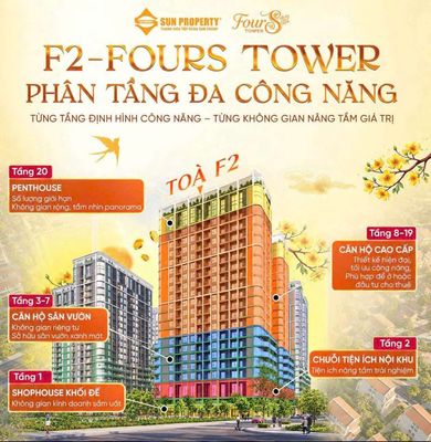 Căn hộ 43,4 m² · 1 PN · FourS Tower