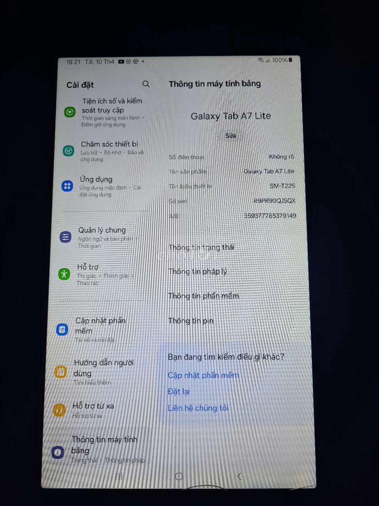 Samsung Galaxy Tab A7 Lite 32GB Xám. Mua bán Máy tính bảng tại Huyện Mỏ Cày Bắc Bến Tre được đăng bởi Nguyễn hoàng thiện  hình 1