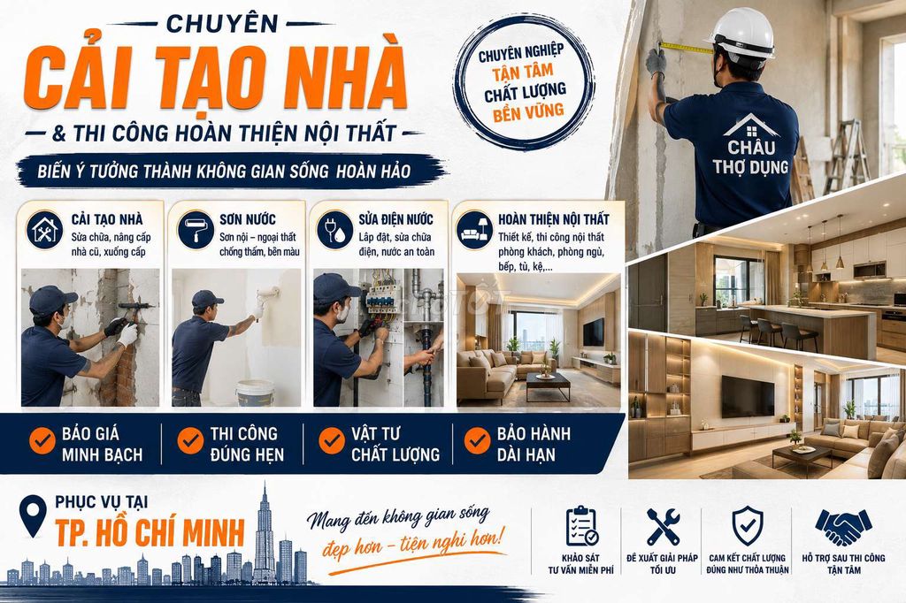 Sơn sửa nhà Châu Thợ Đụng. Dịch vụ tại Quận 7 Tp Hồ Chí Minh được đăng bởi Châu Thợ Đụng hình 1