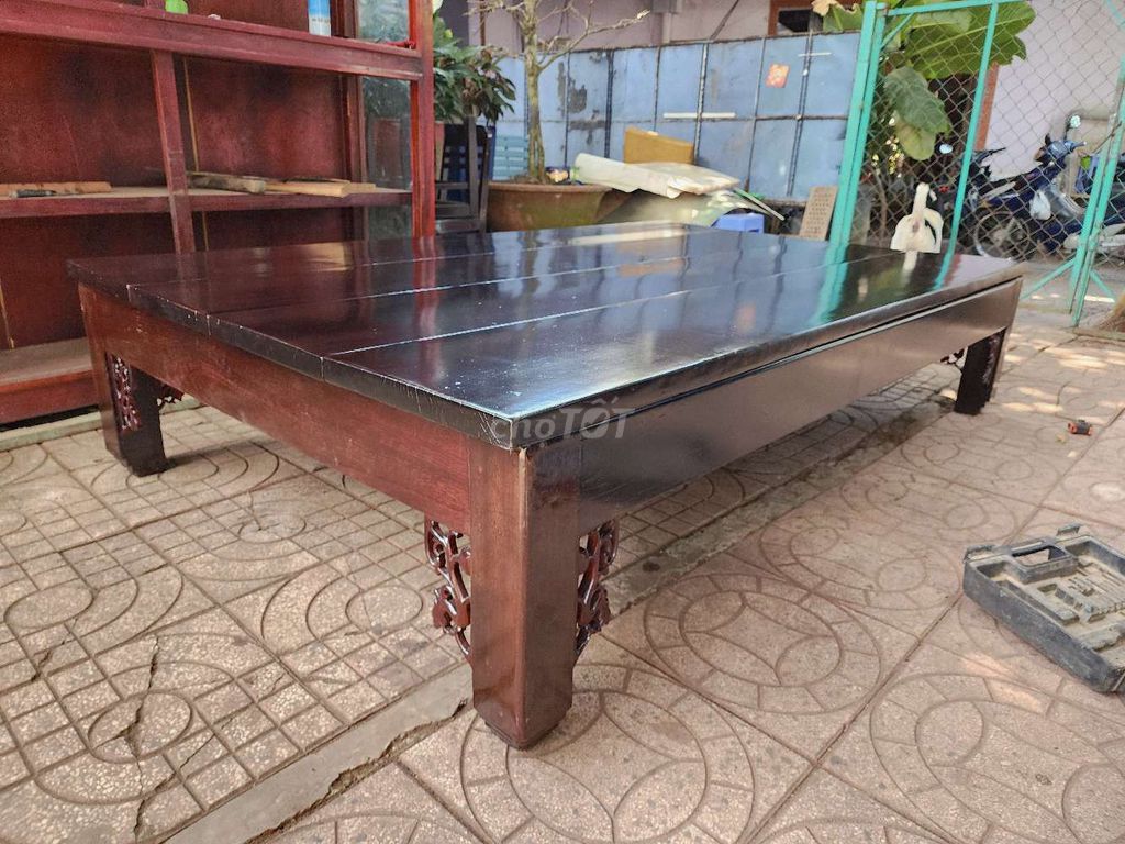 sập xưa gổ  g ỏ  nguyên con. Mua bán Giường, chăn ga gối nệm tại Quận Bình Thuỷ Cần Thơ được đăng bởi Cường Đồ Gổ Cũ Xưa hình 1