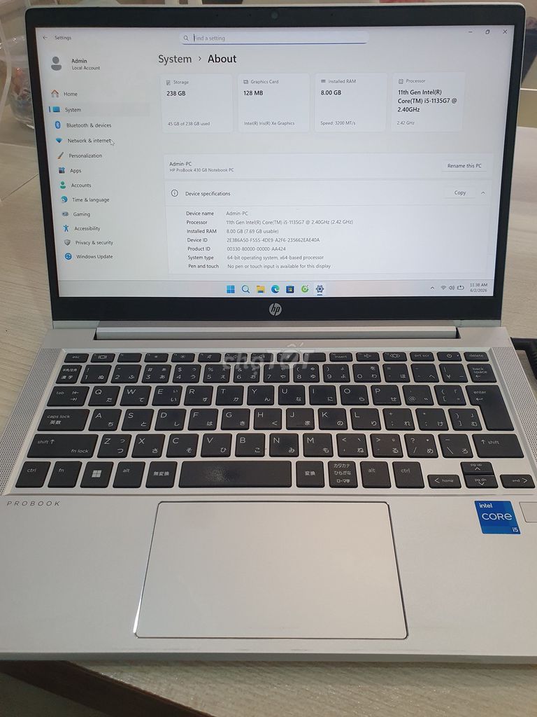 Laptop Nhật Bản HP 430 G8 i5 gen 11, 8GB/256GB 98%. Mua bán Laptop tại Thành phố Rạch Giá Kiên Giang được đăng bởi Cụ Tổng hình 1