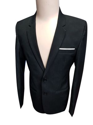 Áo vest nam 2 nút form suông màu đen vải mỏng nhẹ