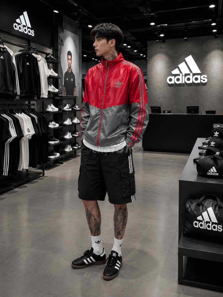 Áo khoác Adidas Nam XL Đỏ, Xám. Mua bán Quần áo tại Huyện Đức Trọng Lâm Đồng được đăng bởi Black 2hand  hình 1