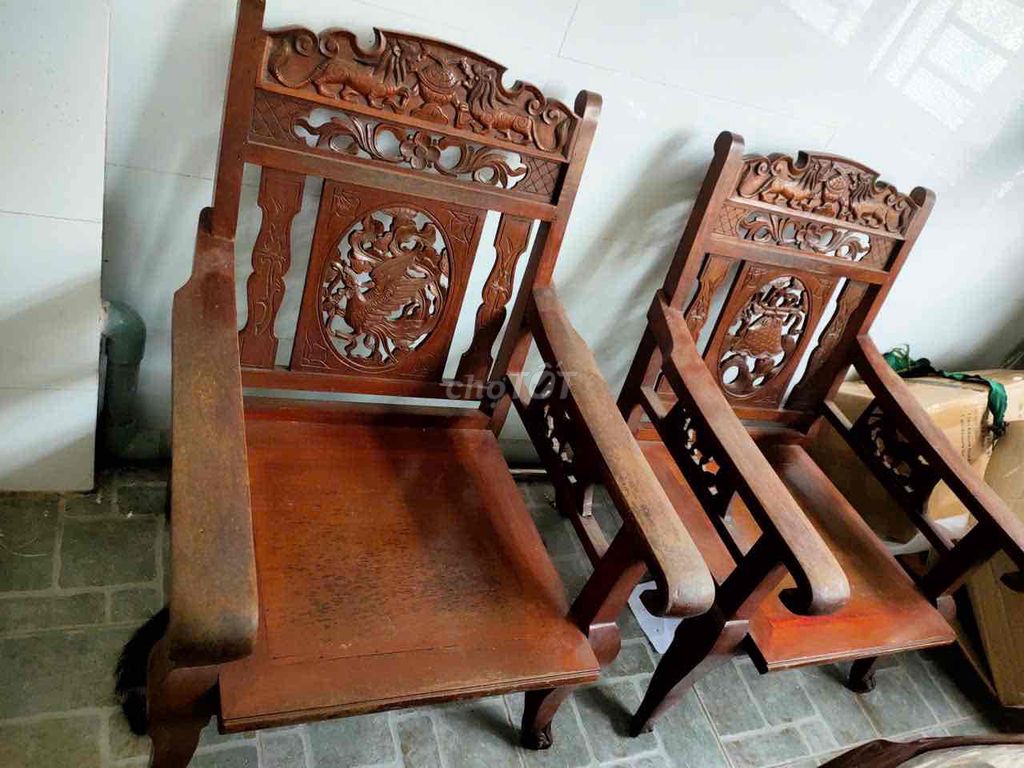 Ghế gỗ tự nhiên chạm khắc. Mua bán Bàn ghế tại Thành phố Thủ Đức Tp Hồ Chí Minh được đăng bởi Võ Thị Mỹ An hình 1
