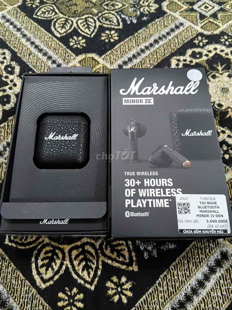 Pass tai nghe Marshall Minor IV Đen LikeNew. Mua bán Tivi, Âm thanh tại Quận 3 Tp Hồ Chí Minh được đăng bởi Mỵ Nguyễn hình 1