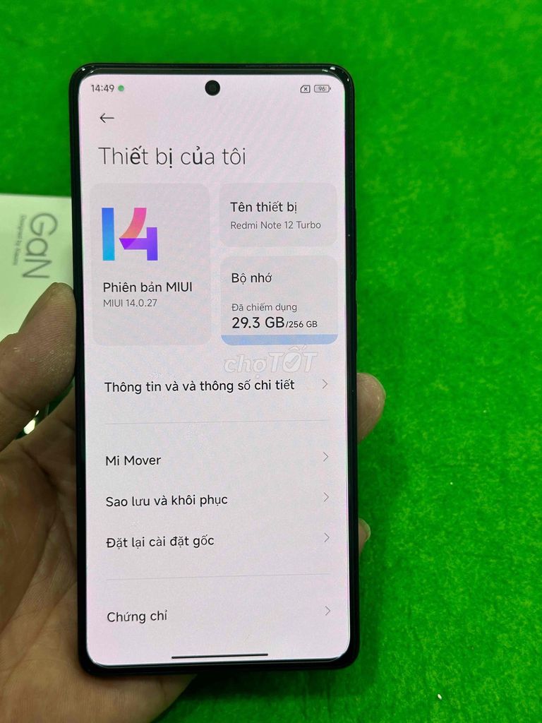 Xiaomi Redmi Note 12 Turbo 12/256GB Đen. Mua bán Điện thoại tại Quận Hoàng Mai Hà Nội được đăng bởi Yến Trang hình 1