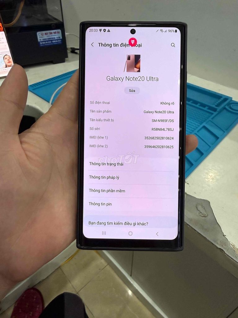 Samsung Galaxy Note 20 Ultra 256GB trắng. Mua bán Điện thoại tại Huyện Thuỷ Nguyên Hải Phòng được đăng bởi Hùng Nguyễn THP store hình 1