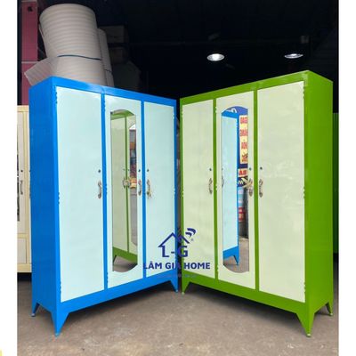 tủ sắt 3 cửa- mẫu xanh lá- có sẵn giao