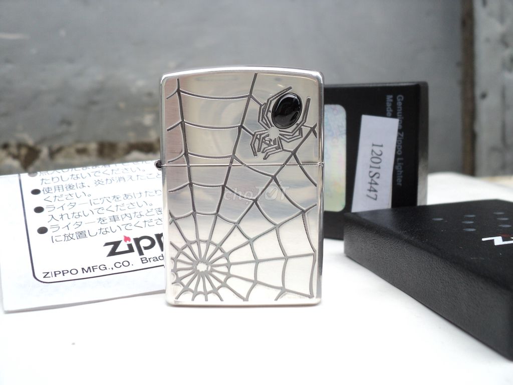 Zippo USA, Hiếm, V.I.P ' NHỆN GIĂNG TƠ XÂY TỔ. zin