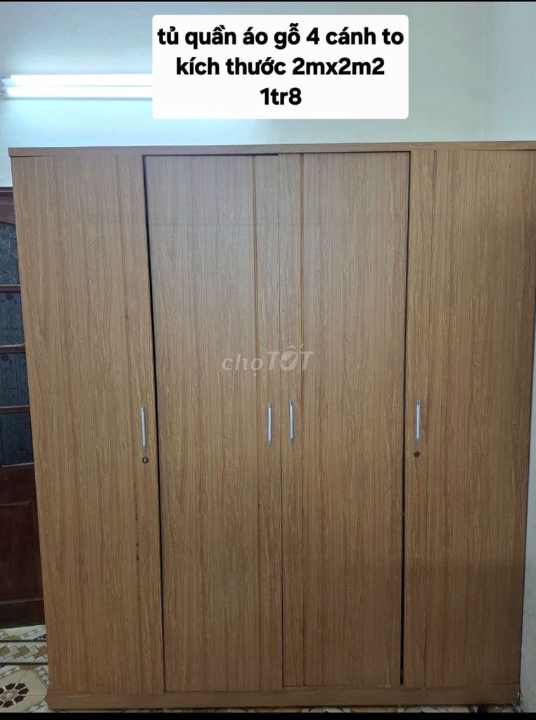 Tủ quần áo gỗ 4 cánh. Mua bán Tủ, kệ gia đình tại Quận Đống Đa Hà Nội được đăng bởi duc hình 1