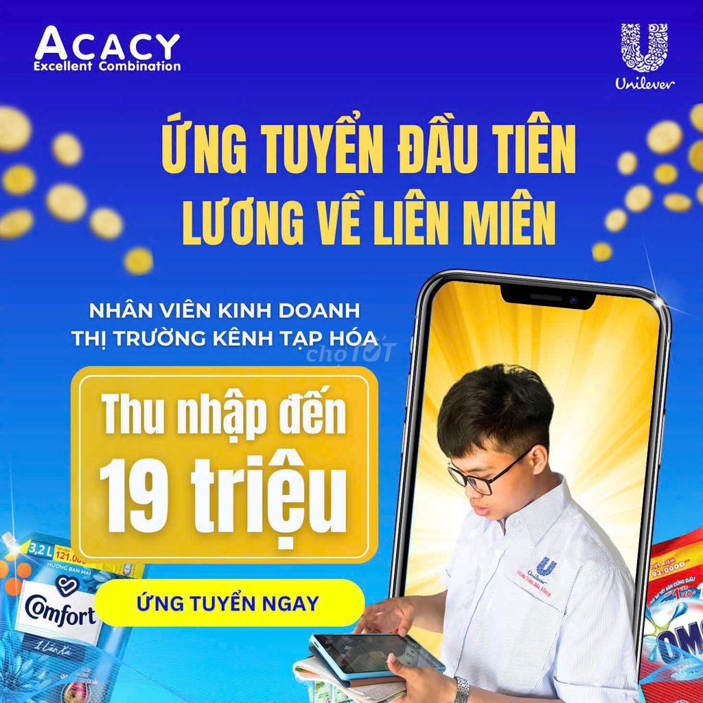 UNILEVER TUYỂN NHÂN VIÊN KINH DOANH THỊ TRƯỜNG