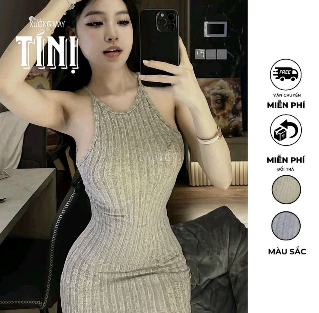 Đầm body nữ len cổ yếm. Mua bán Quần áo tại Huyện Đức Cơ Gia Lai được đăng bởi Bơ Bé hình 1