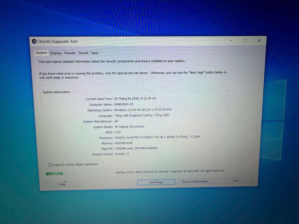 HP 15s-du2xxx i3-1005G1 8GB. Mua bán Laptop tại Quận Tân Bình Tp Hồ Chí Minh được đăng bởi Lucas hình 1