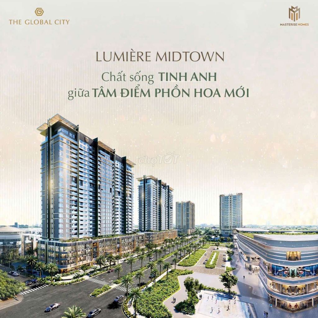 SANG LỖ 300TR CĂN HỘ 2PN 2WC LUMIERE MIDDTOWN KĐT GLOABL CITY VIEW ĐẸP