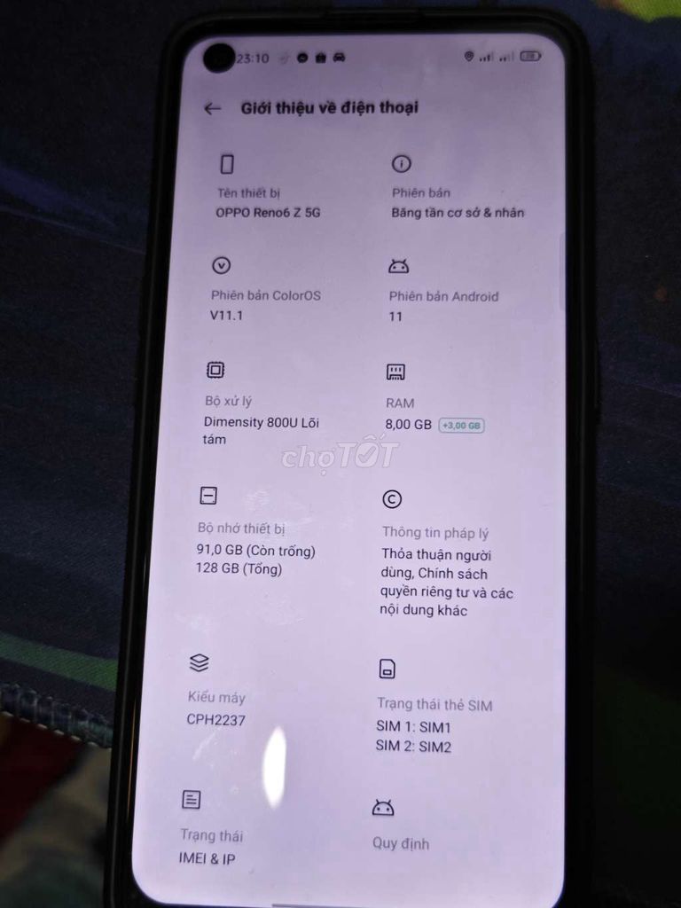 OPPO Reno6 Z 5G 8GB/128GB Đa sắc. Mua bán Điện thoại tại Quận Bình Thạnh Tp Hồ Chí Minh được đăng bởi Vanh Nguyễn hình 1