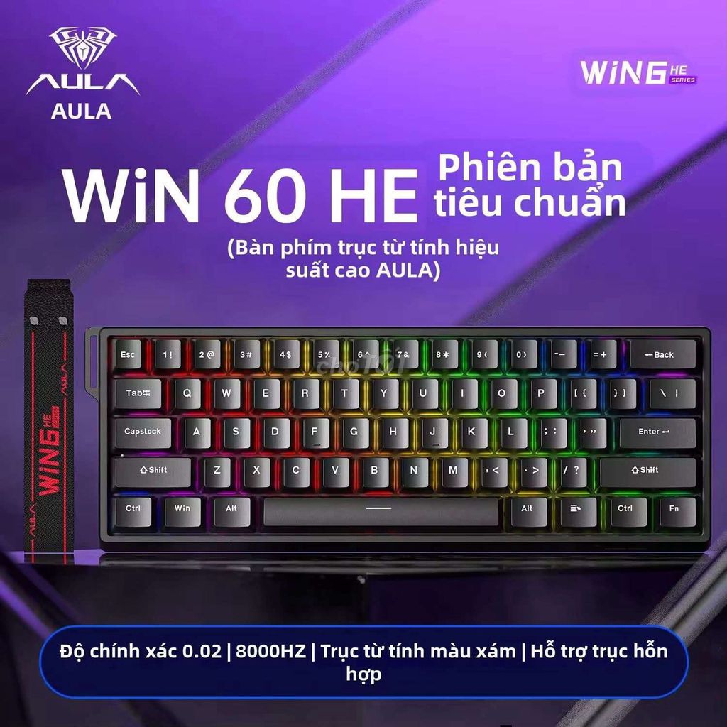 Bàn phím cơ AULA WIN60 HE Đen. Mua bán Phụ kiện (Màn hình, Chuột...) tại Huyện Tháp Mười Đồng Tháp được đăng bởi bán phím 2nd hình 1