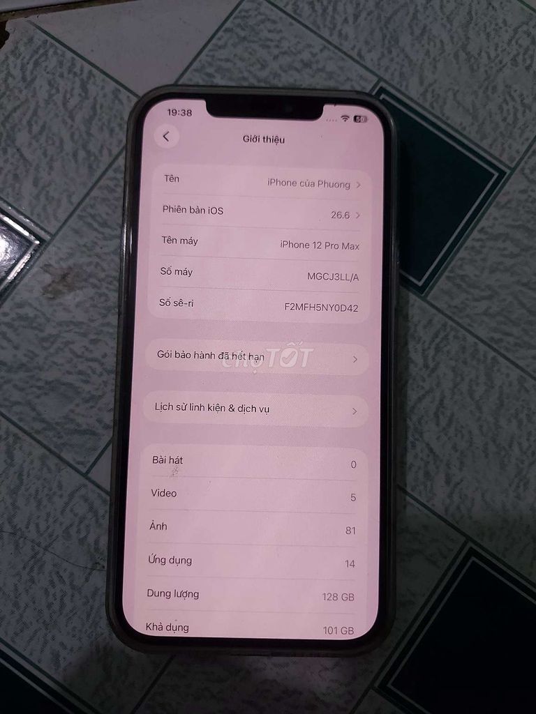 Apple iPhone 12 Pro Max 128GB Xám 98%. Mua bán Điện thoại tại Quận Tân Phú Tp Hồ Chí Minh được đăng bởi Phương hình 1