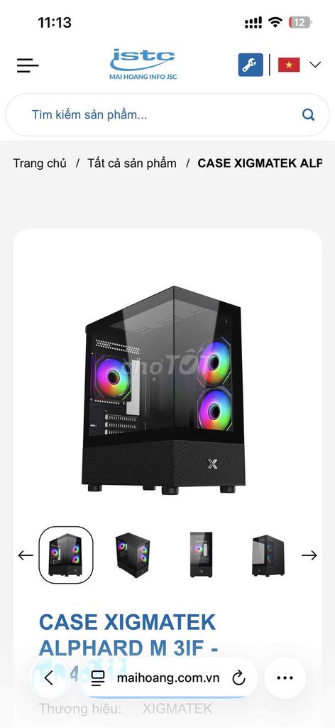 Xigmatek Alphard M 3IF Đen 3 fan RGB. Mua bán Linh kiện (RAM, Card...) tại Quận 7 Tp Hồ Chí Minh được đăng bởi Vân Anh hình 1