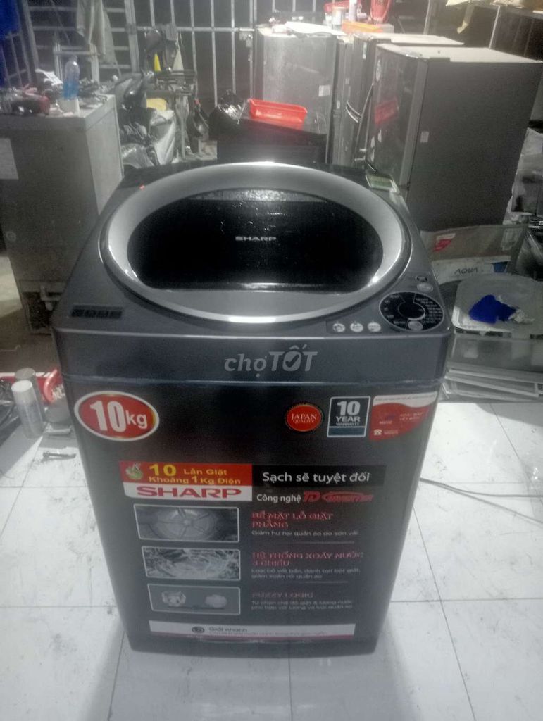 Máy giặt Sharp 10kg Xám. Mua bán Máy giặt tại Thành phố Nha Trang Khánh Hòa được đăng bởi Trần Ngọc Tuấn  hình 1