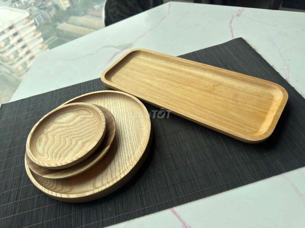 COMBO Đĩa Gỗ Tròn 3 Cái. Mua bán Dụng cụ nhà bếp tại Quận Ba Đình Hà Nội được đăng bởi Windy Vu hình 1