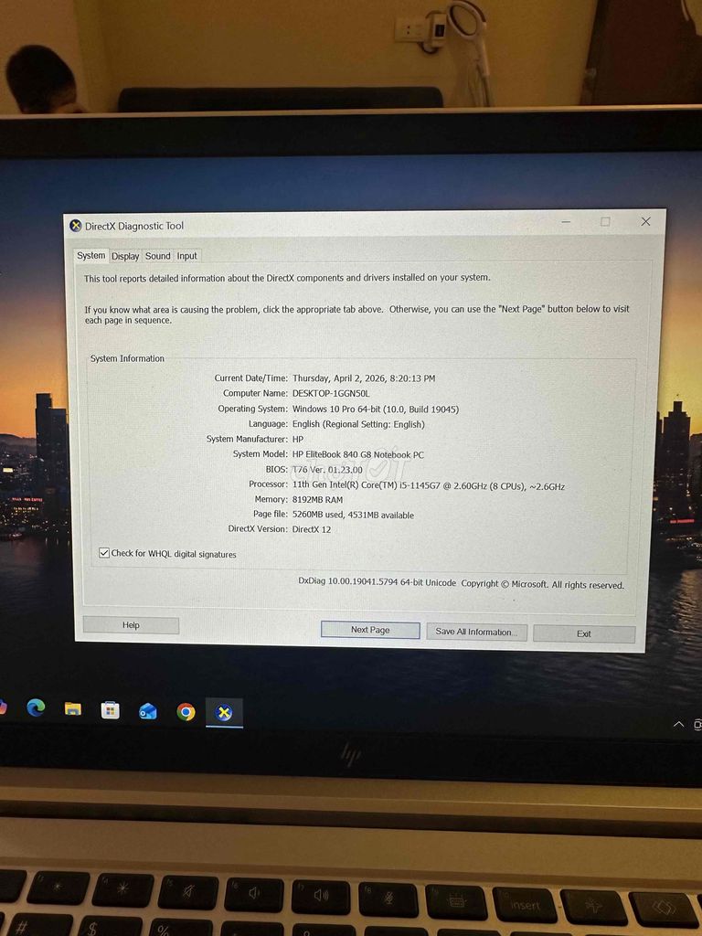 HP EliteBook 840 G8 i5-1145G7 8GB/240GB. Mua bán Laptop tại Quận Hoàn Kiếm Hà Nội được đăng bởi Công tử hình 1