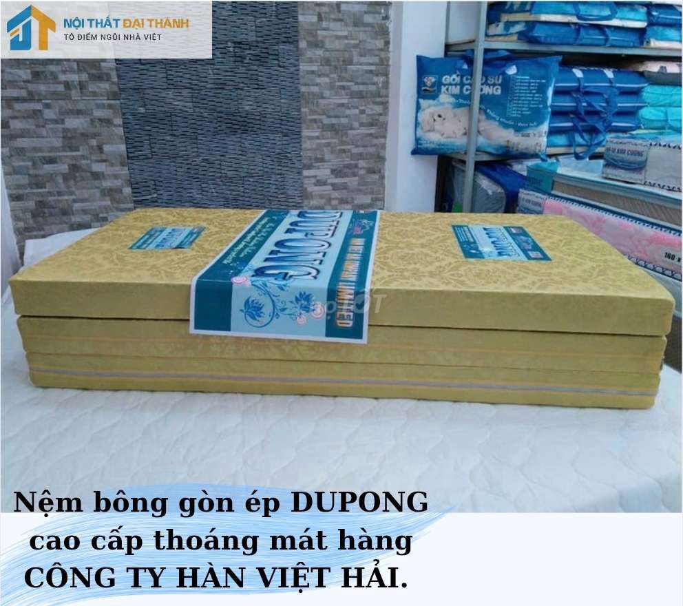 NỆM BÔNG ÉP CÔNGTY 1M6X1M95X9CMgiá bèo giaosiêutốc. Mua bán Giường, chăn ga gối nệm tại Quận Tân Phú Tp Hồ Chí Minh được đăng bởi NỘI THẤT ĐẠI THÀNH hình 1