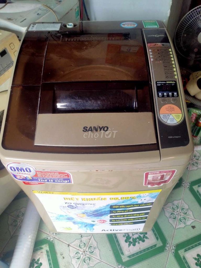 Máy giặt Sanyo 7kg ASW-U700ZT. Mua bán Máy giặt tại Huyện Củ Chi Tp Hồ Chí Minh được đăng bởi Điện Lạnh Thanh Lý Củ Chi  hình 1