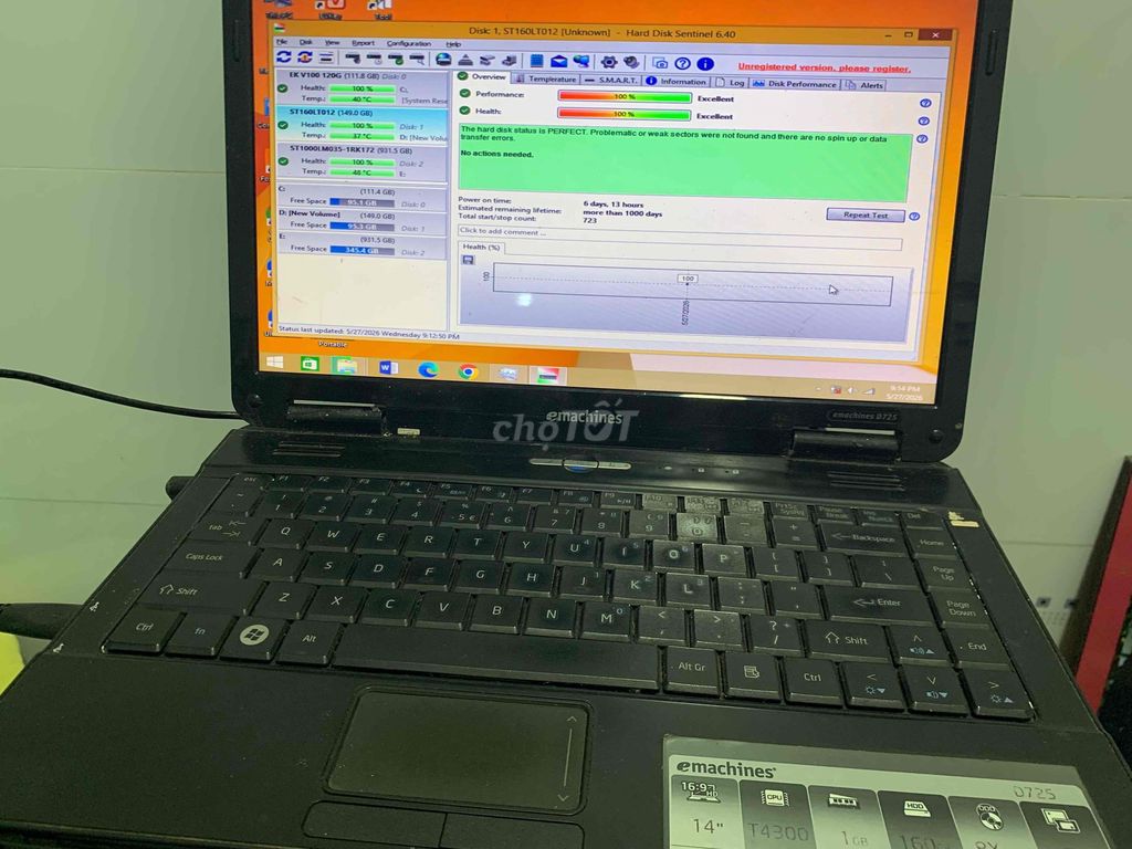 eMachines D725 Pentium Dual-Core T4300. Mua bán Laptop tại Huyện Bình Chánh Tp Hồ Chí Minh được đăng bởi Ly quoc loi hình 1