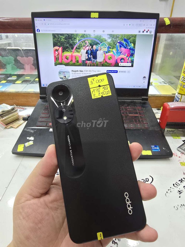 Oppo A78 5G 8GB 256GB Đen. Mua bán Điện thoại tại Thành phố Long Xuyên An Giang được đăng bởi Facebook Cầm Đồ Thúy Vân hình 1