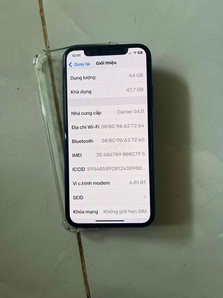 iPhone x quốc tế 64gb