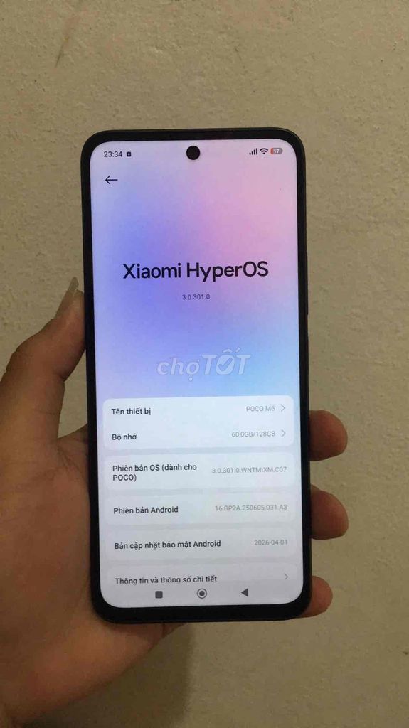 POCO M6 128GB Đen. Mua bán Điện thoại tại Quận Hà Đông Hà Nội được đăng bởi Bồ Công Anh hình 1