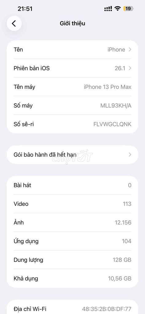 Apple iPhone 13 Pro Max 128GB Xanh. Mua bán Điện thoại tại Quận Long Biên Hà Nội được đăng bởi Toni Đặng hình 1