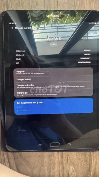 Samsung Tab S3 T820 4GB/32GB Đen. Mua bán Máy tính bảng tại Quận Hoàng Mai Hà Nội được đăng bởi Hội Đồ Điện Tử hình 1