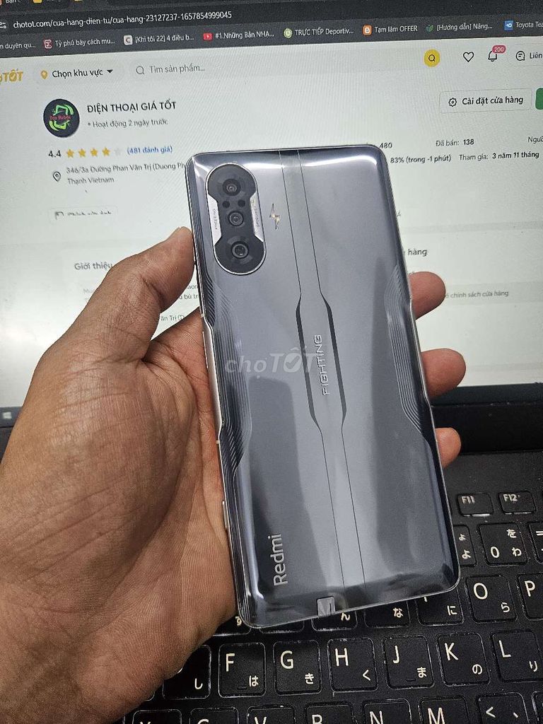 XIAOMI K40 GAMING 12GB/256GB PIN 5160 DIMEN 1200. Mua bán Điện thoại tại Quận Bình Thạnh Tp Hồ Chí Minh được đăng bởi Dân Mobile hình 1