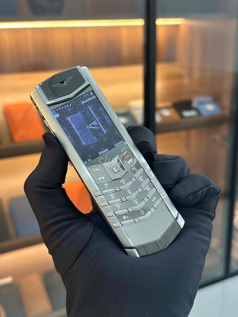 Vertu Signature S Siver Alligator