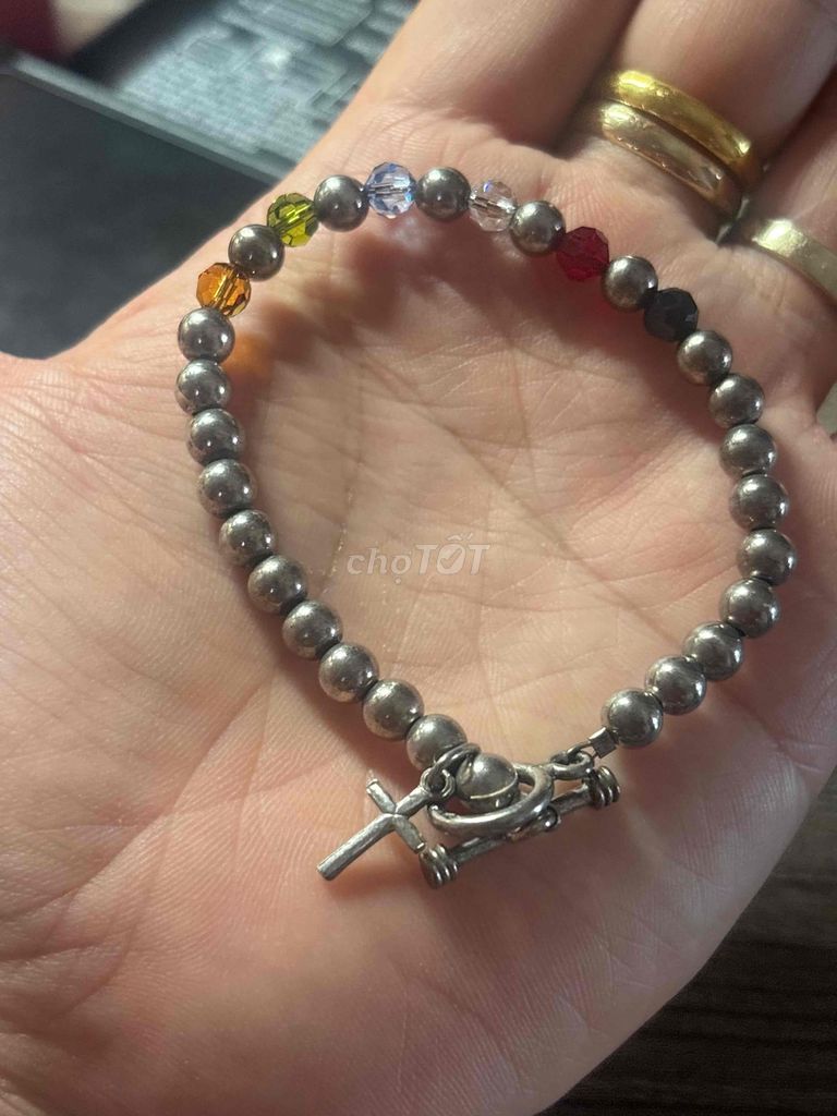 Vòng tay Bạc Sterling Bạc, nhiều màu. Mua bán Phụ kiện thời trang khác tại Thành phố Thủ Đức Tp Hồ Chí Minh được đăng bởi mua hang tiền triệu xin đừng tiếc 1 cuộc gọi ạ  hình 1
