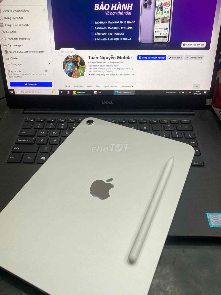 Apple iPad A16 Wifi 128GB Bạc cũ. Mua bán Máy tính bảng tại Quận 3 Tp Hồ Chí Minh được đăng bởi Tuấn Nguyễn hình 1