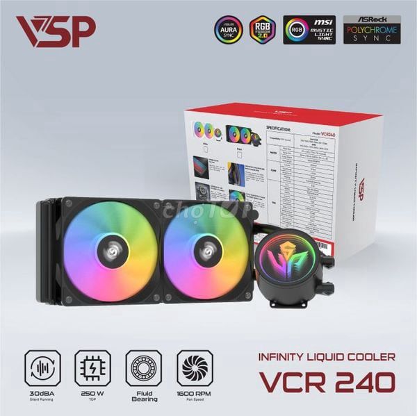 Tản nhiệt nước VSP VCR 240. Mua bán Phụ kiện (Màn hình, Chuột...) tại Huyện Đại Lộc Quảng Nam được đăng bởi Trai Trân hình 1