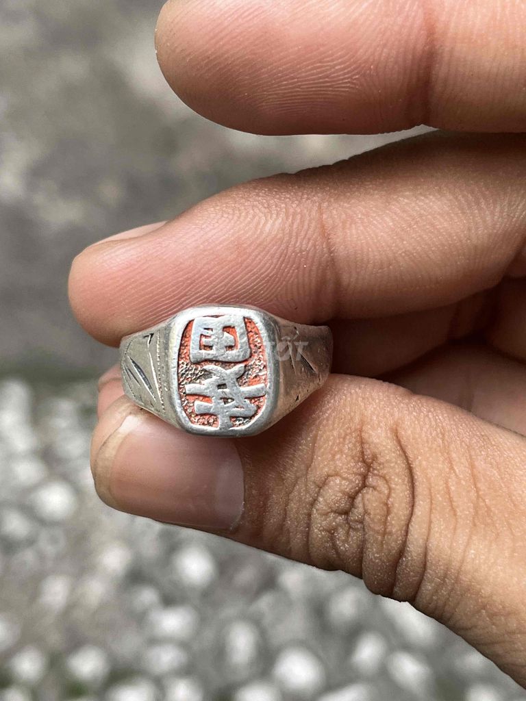 Nhẫn bạc Nhật xưa from signet Silver nhẩn độc ny19