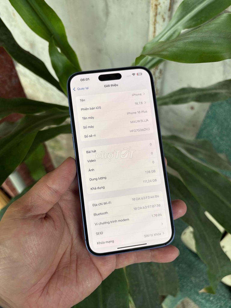 Apple iPhone 16 Plus 128GB Xanh. Mua bán Điện thoại tại Thành phố Biên Hòa Đồng Nai được đăng bởi Thạch Lê hình 1