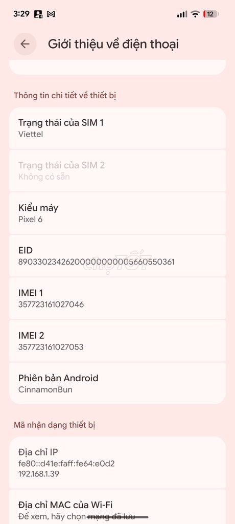 Google Pixel 6 128GB 8GB. Mua bán Điện thoại tại Huyện Quốc Oai Hà Nội được đăng bởi Nhac Phim New hình 1