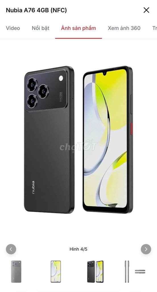 Nubia A76 4GB Đen. Mua bán Điện thoại tại Thành phố Buôn Ma Thuột Đắk Lắk được đăng bởi Hồ Nguyễn Trung Trực hình 1