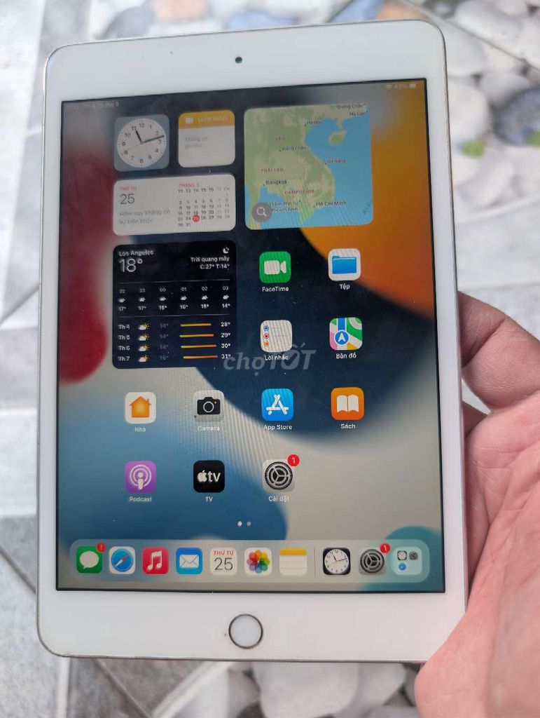 Apple iPad mini 4 128GB Bạc. Mua bán Máy tính bảng tại Thành phố Dĩ An Bình Dương được đăng bởi Huỳnh Văn Minh  hình 1