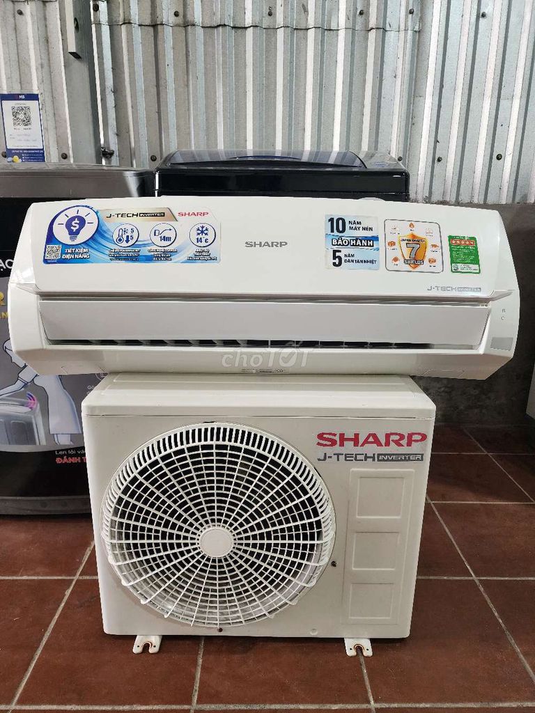 Máy lạnh Sharp J-Tech Inverter 1HP. Mua bán Máy lạnh, điều hoà tại Thành phố Sóc Trăng Sóc Trăng được đăng bởi Điện Lạnh Hoàng Khải hình 1