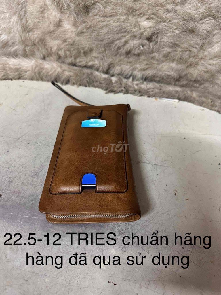 Clutch cầm tay TRIES size 22.5x12 nhiều ngăn