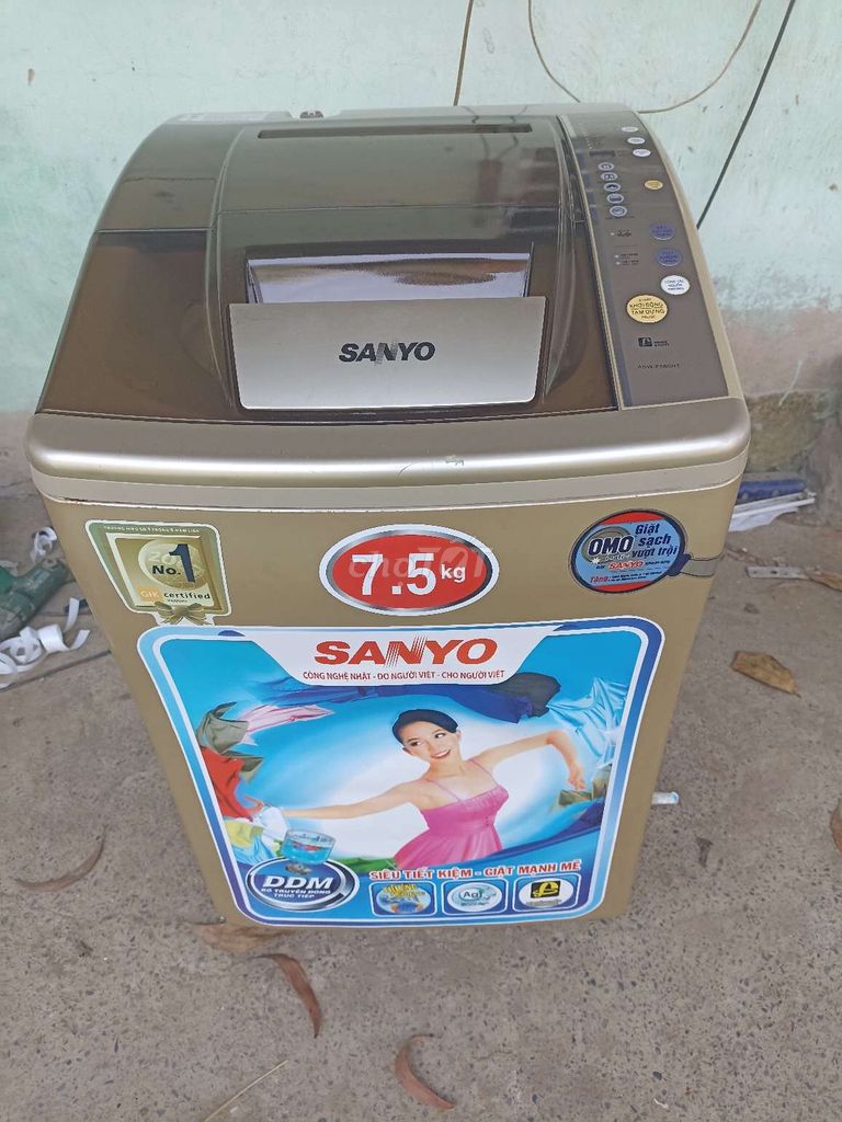 Máy giặt Sanyo 7,5 kí bao ship